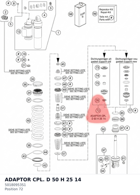Diagram preview: ADAPTOR CPL. D 50 H 25      14 (50180953S1)