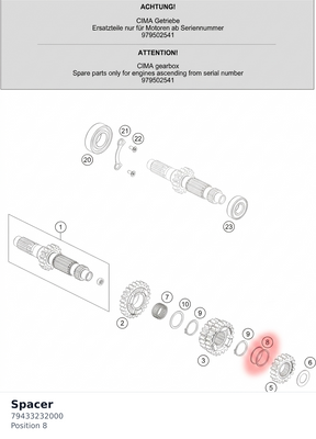 Diagram preview: Spacer (79433232000)