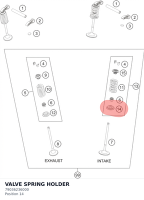 Diagram preview: VALVE SPRING HOLDER (79036236000)