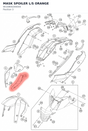 Diagram preview: MASK SPOILER L/S ORANGE (9010800200004)