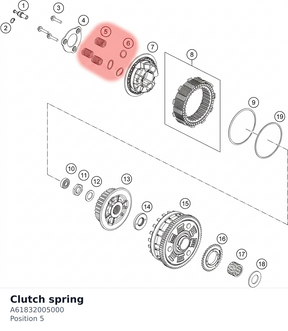 Diagram preview: Clutch spring (A61832005000)