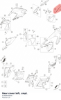 Diagram preview: Rear cover left, cmpl. (61908044044)