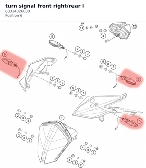 Diagram preview: turn signal front right/rear l (60314026000)