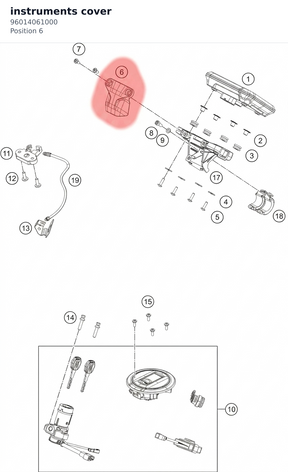 Diagram preview: instruments cover (96014061000)