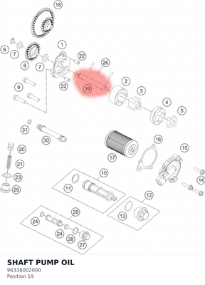 Diagram preview: SHAFT PUMP OIL (96338002000)