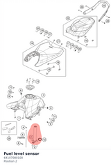 Diagram preview: Fuel level sensor (64107080100)