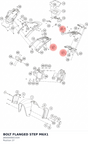 Diagram preview: BOLT FLANGED STEP M6X1 (J900000601504)