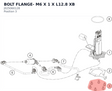 Diagram preview: BOLT FLANGE- M6 X 1 X L12.8 XB (J025060128)