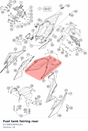 Diagram preview: Fuel tank fairing rear (61708049000CBA)