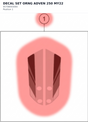 Diagram preview: DECAL SET ORNG ADVEN 250 MY22 (95708093000)