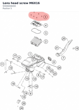 Diagram preview: Lens head screw  M6X16 (93006006000)
