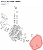Diagram preview: CLUTCH COVER GASKET (93530027100)