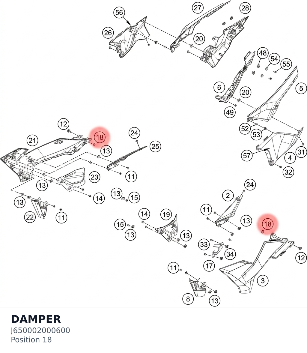 Diagram preview: DAMPER (J650002000600)