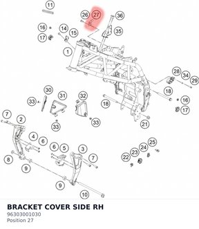 Diagram preview: BRACKET COVER SIDE RH (96303001030)