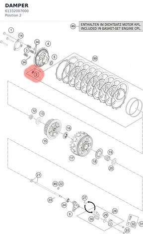 Diagram preview: DAMPER (61332007000)