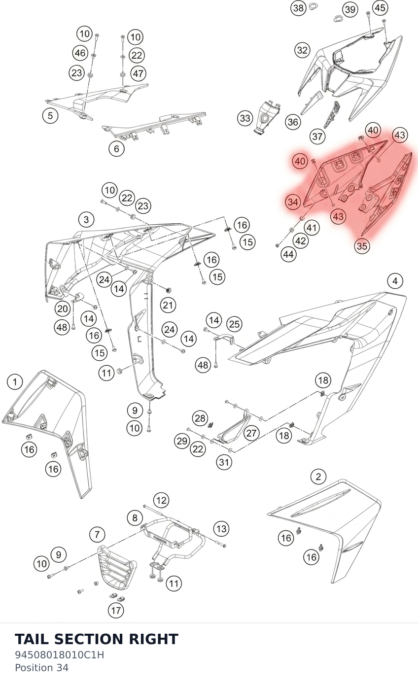 Diagram preview: TAIL SECTION RIGHT (94508018010C1H)