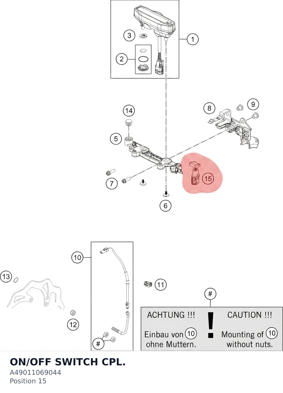 Diagram preview: ON/OFF SWITCH CPL. (A49011069044)