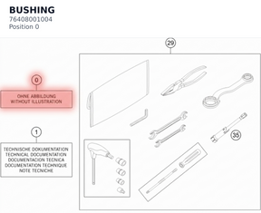 Diagram preview: BUSHING (76408001004)