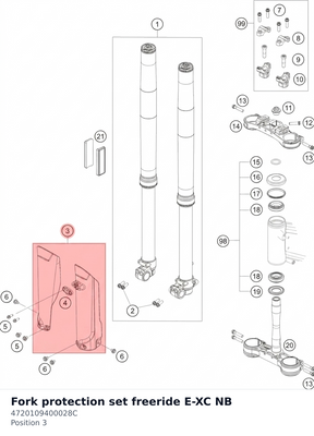 Diagram preview: Fork protection set freeride E-XC NB (4720109400028C)