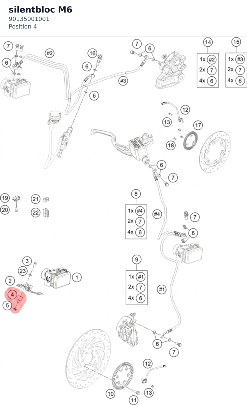 Diagram preview: silentbloc M6 (90135001001)