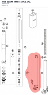 Diagram preview: AXLE CLAMP  KTM 65SXR/S.CPL. (35480455S2)