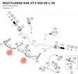 Diagram preview: BOLT-FLANGE-KAE ST-F DIA-06 L-30 (J000150603000)