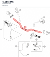Diagram preview: HANDLEBAR (A60302001000)
