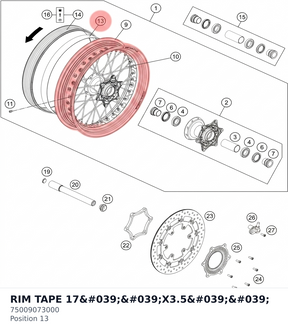 Diagram preview: RIM TAPE 17''X3.5'' (75009073000)