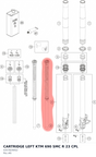 Diagram preview: CARTRIDGE LEFT KTM 690 SMC R 23 CPL (43578290S2)