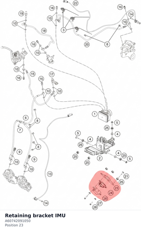Diagram preview: Retaining bracket IMU (A60742091050)