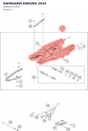 Diagram preview: SWINGARM ENDURO 2024 (A49004230044)