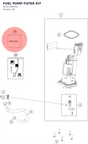 Diagram preview: FUEL PUMP FILTER KIT (64107090100)