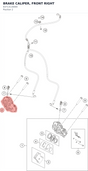 Diagram preview: BRAKE CALIPER, FRONT RIGHT (63713116000)
