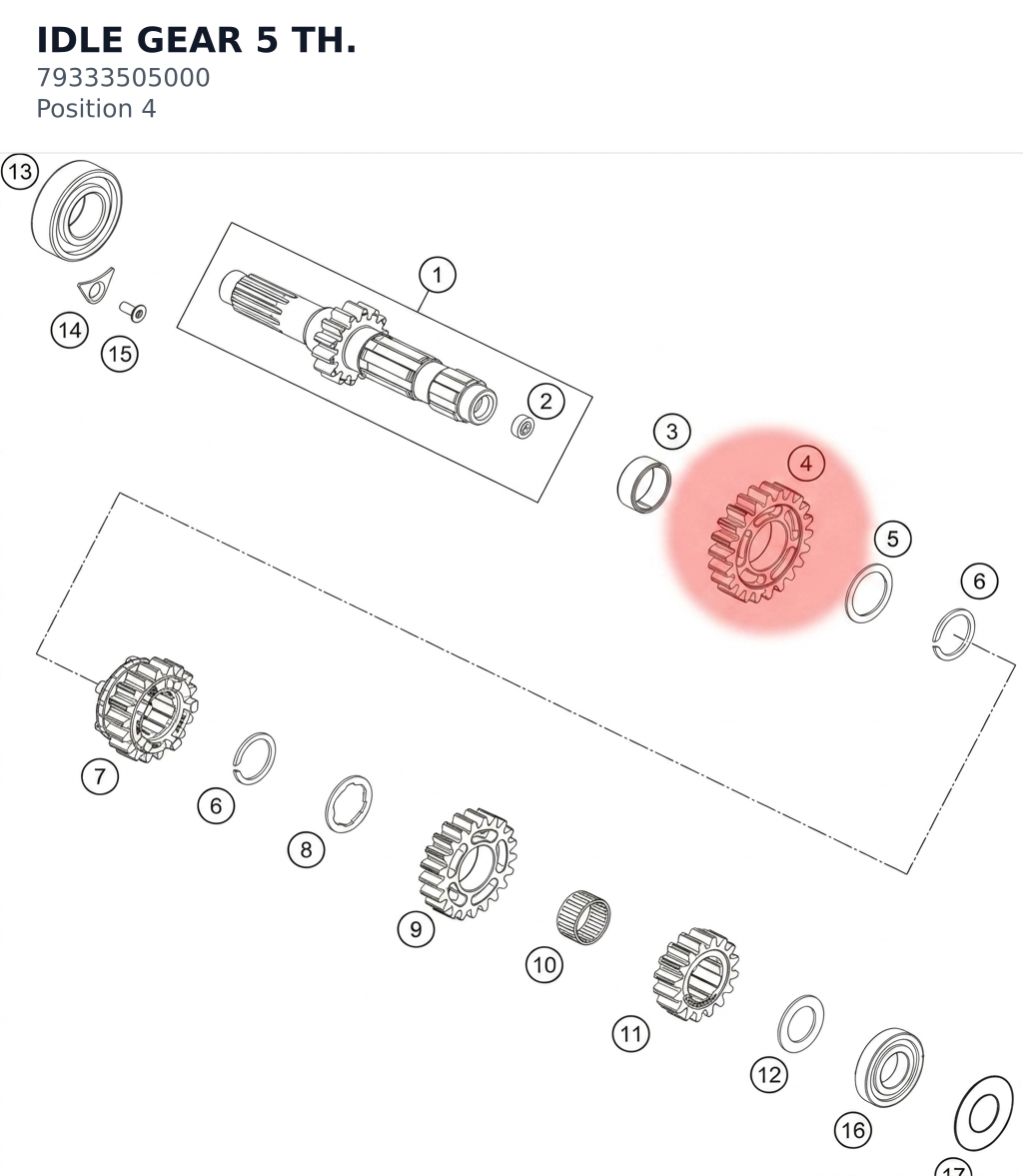 Diagram preview: IDLE GEAR 5 TH. (79333505000)