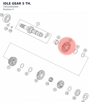 Diagram preview: IDLE GEAR 5 TH. (79333505000)