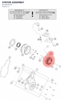 Diagram preview: STATOR ASSEMBLY (96339004000)