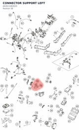 Diagram preview: CONNECTOR SUPPORT LEFT (A62611083020)