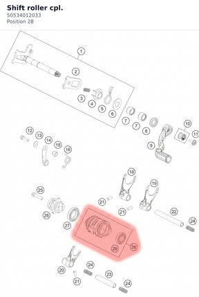 Diagram preview: Shift roller cpl. (50534012033)