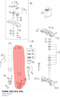Diagram preview: FORK LEG R/S CPL. (90601002100)