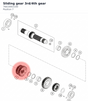 Diagram preview: Sliding gear 3rd/4th gear (76633003100)