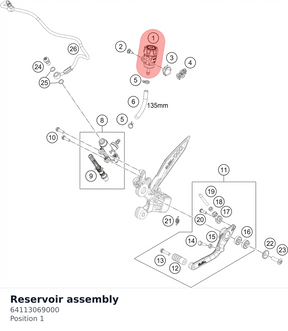 Diagram preview: Reservoir assembly (64113069000)