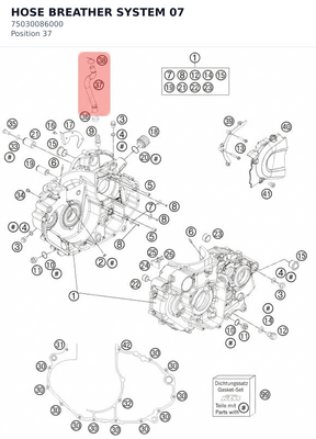 Diagram preview: HOSE BREATHER SYSTEM        07 (75030086000)