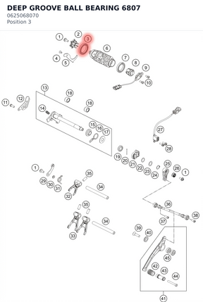 Diagram preview: DEEP GROOVE BALL BEARING 6807 (0625068070)