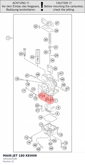 Diagram preview: MAIN JET 180 KEIHIN (54531623180)