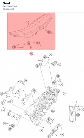 Diagram preview: Seat (76107040000)