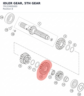 Diagram preview: IDLER GEAR, 5TH GEAR (79133005000)