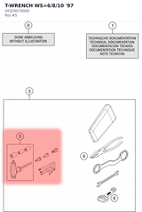 Diagram preview: T-WRENCH WS=6/8/10 '97 (50329070000)