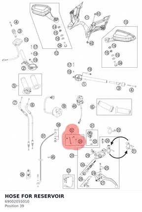 Diagram preview: HOSE FOR RESERVOIR (69002055010)