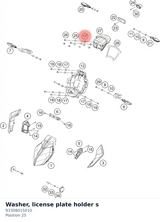 Diagram preview: Washer, license plate holder s (93308015010)