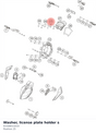 Diagram preview: Washer, license plate holder s (93308015010)